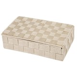 Cutie de depozitare cu capac, Bej, 28 x 18 x 7 cm