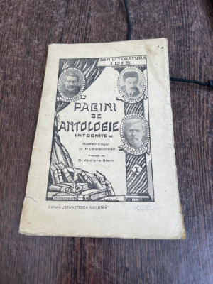 Pagini de antologie din literatura idis (1928) foto