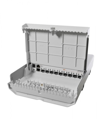 Switch netFiber 9, 4 x SFP+ 10G, 5 x SFP 1G, 1 x Gigabit (PoE-In), outdoor - MikroTik CRS310-1G-5S-4S+OUT foto