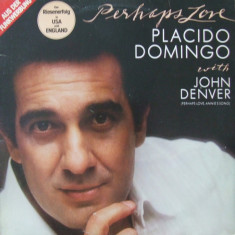 VINIL Placido Domingo With John Denver ‎– Perhaps Love (-VG)