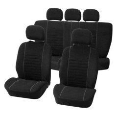 Huse scaune auto Value gri cu negru , 9 buc. AutoDrive ProParts foto
