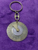 Breloc vintage metal argintiu-auriu-Alama-Astrologic-Zodii,Orologiu,de Colectie