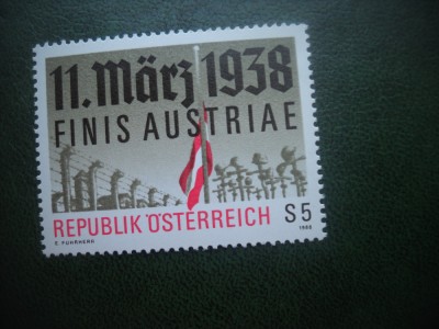 HOPCT TIMBRE MNH 625 SFARSITUL AUSTRIEI 1938 BERBELES 1988 -1 VAL AUSTRIA foto