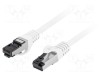 LANBERG Patch cord RJ45 S/FTP Cat 8.1 1m alb litat Cu