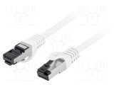 Patch cord LANBERG RJ45 S/FTP Cat 8.1 litat 2m alb