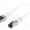 LANBERG Patch cord RJ45 S/FTP Cat 8.1 1m alb litat Cu