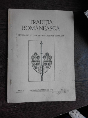 REVISTA TRADITIA ROMANEASCA NR.2/1992 foto