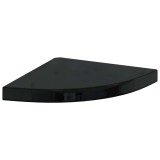 Cumpara ieftin Raft coltar de perete, negru extralucios, 35x35x3,8 cm, MDF