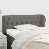 VidaXL Tăblie de pat cu aripioare gri &icirc;nchis 93x23x78/88 cm textil 3117463