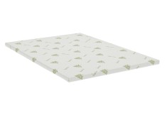 Topper saltea Aloe Vera 140x200 cm, 4 cm, husa detasabila lavabila