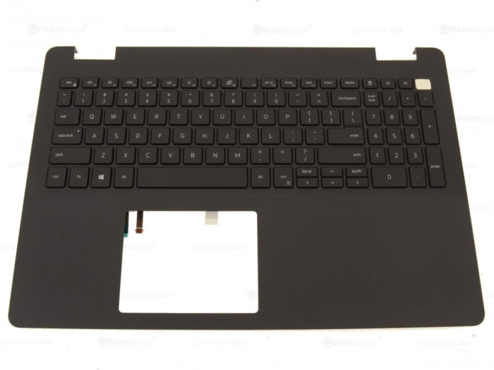 Carcasa superioara cu tastatura palmrest Laptop, Dell, Vostro 3500, 3501, (an 2021), NY3CT, 1FRFK, iluminata, neagra, fara port USB-C, layout US