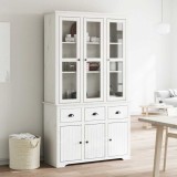 VidaXL Dulap &Icirc;nalt &quot;BODO&quot;, alb, 115,5x43x200,5 cm, lemn masiv de pin 3206451