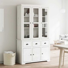 vidaXL Dulap &Icirc;nalt &quot;BODO&quot;, alb, 115,5x43x200,5 cm, lemn masiv de pin 3206451