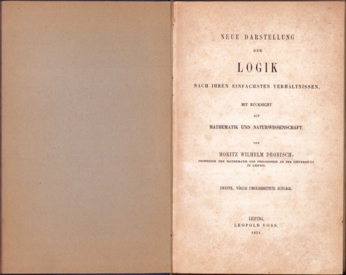 HST 262SP Neue Darstellung der Logik 1851 Drobisch