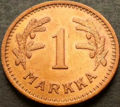 Moneda istorica 1 MARKKA - FINLANDA, anul 1941 * cod 3022 foto