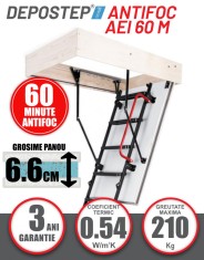 Scara pod antifoc metalica DEPOSTEP AEI 60 M rezistenta 60 de minute