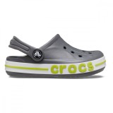 Saboti Crocs Toddler Bayaband Clog Gri - Slate Grey/Lime