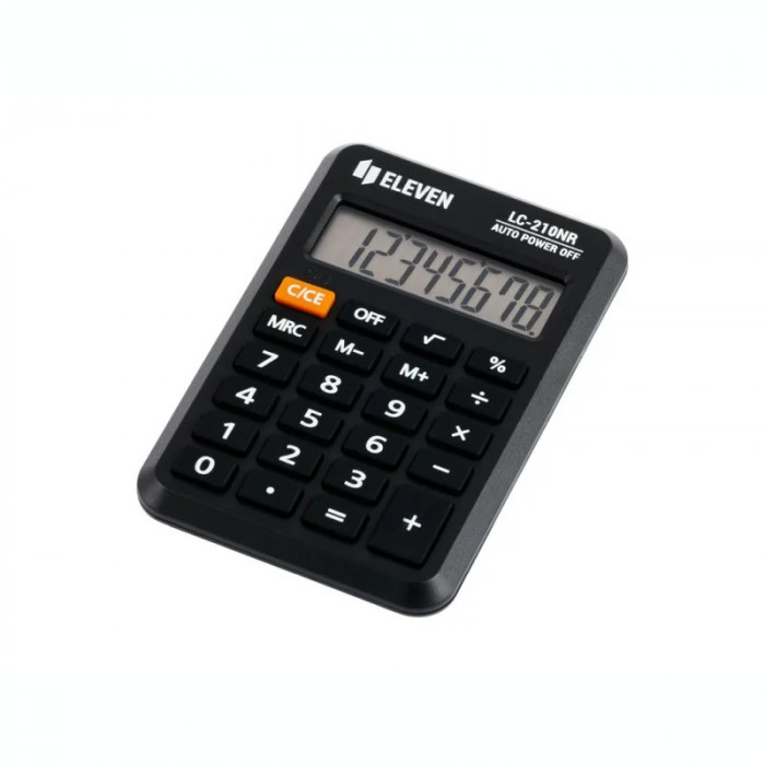 Calculator de buzunar 8 digiți 98 x 62 x 10 mm Eleven LC-210NR