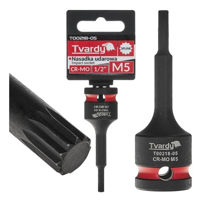 Cheie tubulara de impact SPLINE 1 / 2&amp;quot;, M5, Cr-Mo, Tvardy T00218-05 foto