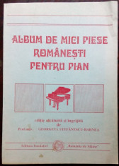 ALBUM DE MICI PIESE ROMANESTI PENTRU PIAN (editie de GEORGETA STEFANESCU-BARNEA) foto