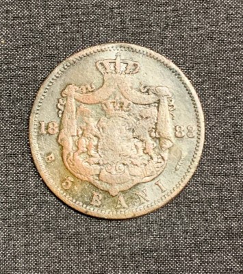 Moneda 5 bani 1883 foto