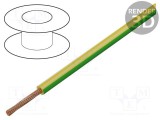 Cablu FLRY-A 1x1,5mm2 litat Cu PVC galben-verde 60V BQ CABLE