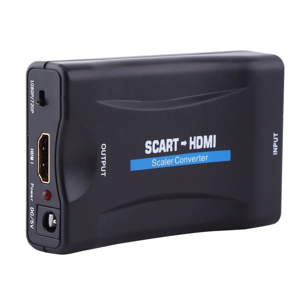 Adaptor convertor SCART la HDMI cu alimentare 5V 2A pt TV, receiver,  consola | Okazii.ro