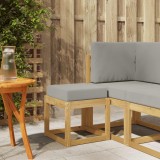 vidaXL Bancă de exterior Alb 43 x 43 x 45 cm Lemn Solid de Acacia 901663