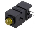 LED Galben 5mm 20mA 60&deg; 15-30mcd