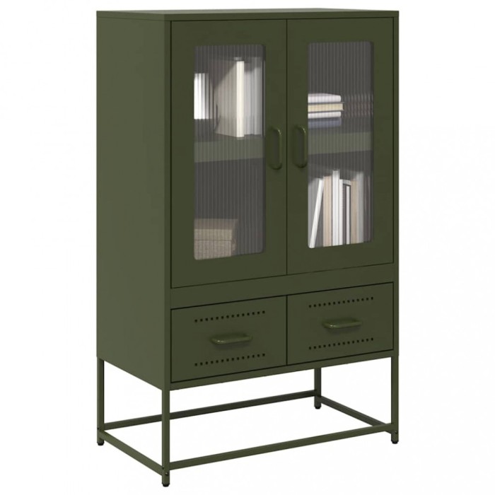 vidaXL Dulap &icirc;nalt, verde măsliniu, 68x39x111,5 cm, oțel