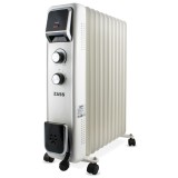 Calorifer cu ulei Zass ZR 11 E, 2500 W, 11 elementi, alb-negru