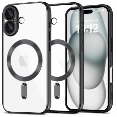 Husa MagSafe pentru Apple iPhone 16, Tech-Protect, Magflex, Neagra foto