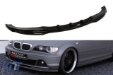 Spoiler Maxton Design potrivit pentru bara de protectie frontala standard a BMW Seria 3 E46 Coupe 2002-2007, lac negru Performance AutoTuning