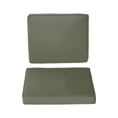 Outsunny Set de 2 perne de șezut pentru scaun perne detasabile confort mari perne matlasate umplute cu spumă material din poliester gri &icirc;nchis | Aosom