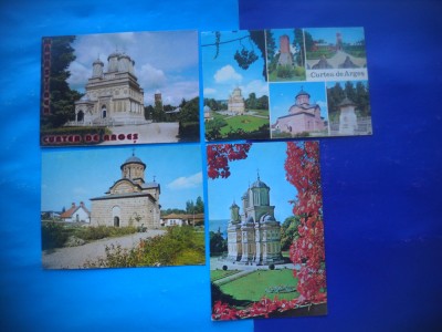 HOPCT LOT 2093 CURTEA DE ARGES ARGES -4 CARTI POSTALE-CIRCULATE foto