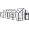 Voliera de pasari, antracit, 1,79x8x1,85 m, aluminiu