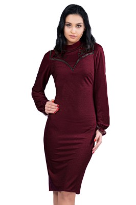 V425-2113 Rochie eleganta cu maneca lunga foto