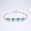 Bratara Din Argint Cu Elemente Zirconii Patrate Verzi - ARG384K, Argintboutique