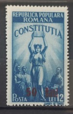 Romania 1952 - Constitutia (supratipar) MNH foto