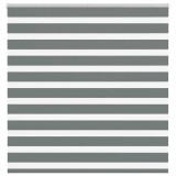 Jaluzea tip zebra gri &icirc;nchis lățime țesătură 140,9 cm poliester