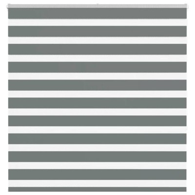 Jaluzea tip zebra gri &amp;icirc;nchis lățime țesătură 140,9 cm poliester foto