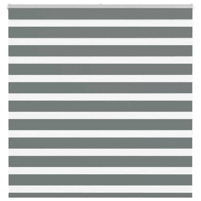 Jaluzea tip zebra gri &icirc;nchis lățime țesătură 140,9 cm poliester