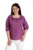 Bluza Dama, IE, Violet cu broderie sparta - L, Eranthe