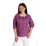 Bluza Dama, IE, Violet cu broderie sparta - XL