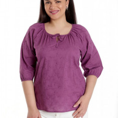 Bluza Dama, IE, Violet cu broderie sparta - XL