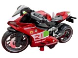 Macheta motocicleta sport scara 1:14 replica metal lumini si sunete pull back