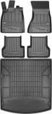 Set Covorase Auto Cauciuc Negro Audi A6 C7 2010-2018 Pro Line Tip Tavita 3D 3D407459 + Tavita Portbagaj Negro Audi A6 C7 2011-2018 Sedan TM549079