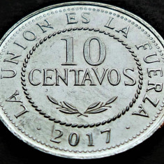 Moneda exotica 10 CENTAVOS - BOLIVIA, anul 2017 * cod 5135