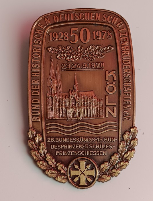 QW9 K 44 - Insigna - tematica istorie - orasul Koln 1928 - 1978 - Germania