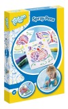 Set creativ de desenat cu sabloane si carioci spray, Totum